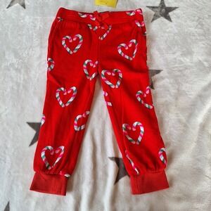 Crown & Ivy Red Candy Canes Sweatpants Size 2T‎ Christmas Family Pictures